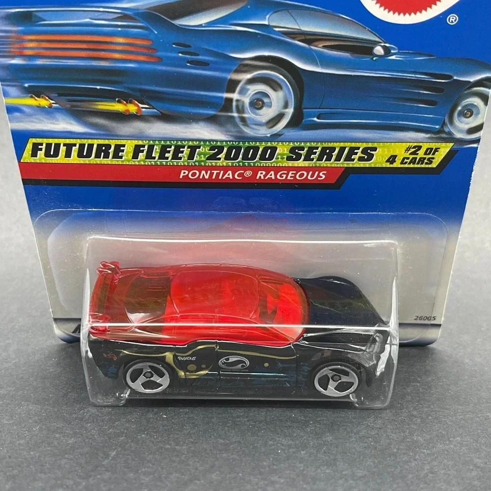 Hot Wheels Pontiac Rageous Car Vehicle Black Future Fleet 2000 Diecast 1/64 #002